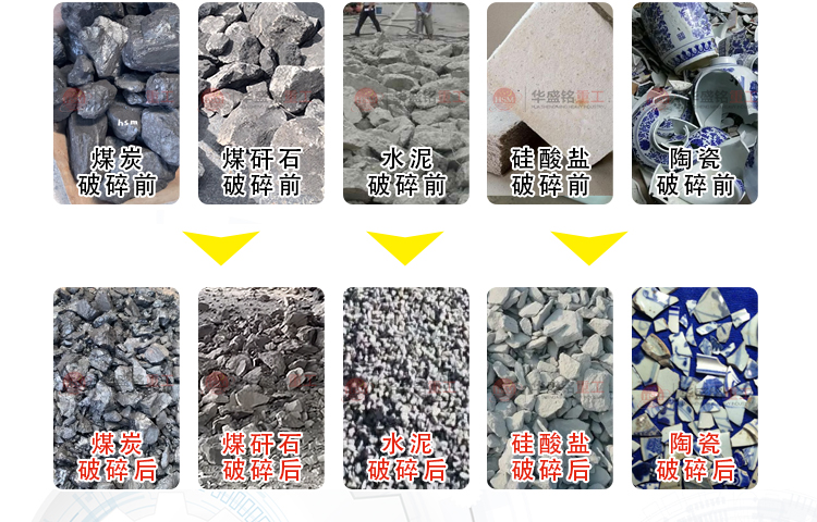 齒輥破碎機適用物料